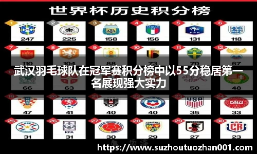 武汉羽毛球队在冠军赛积分榜中以55分稳居第一名展现强大实力